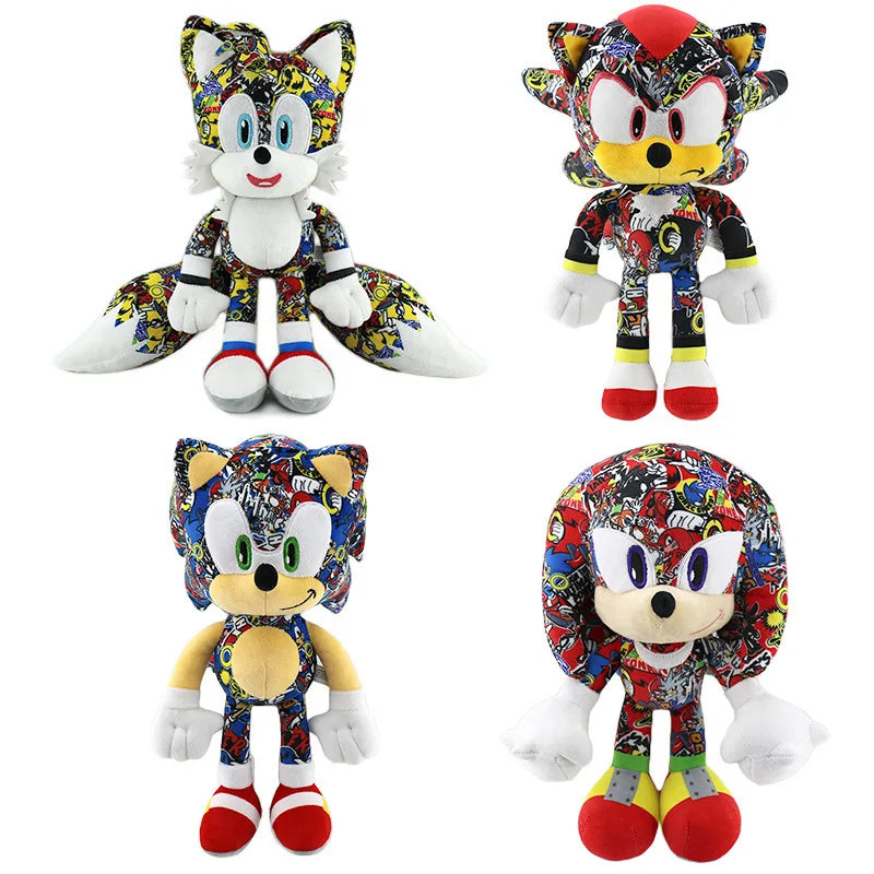 New 30CM Printed Sonic Plush Toy