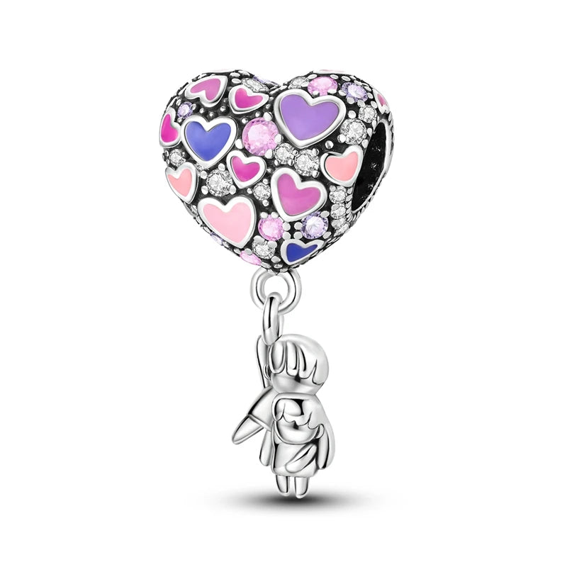 Charms Pink Serie, 925 Sterling Silver