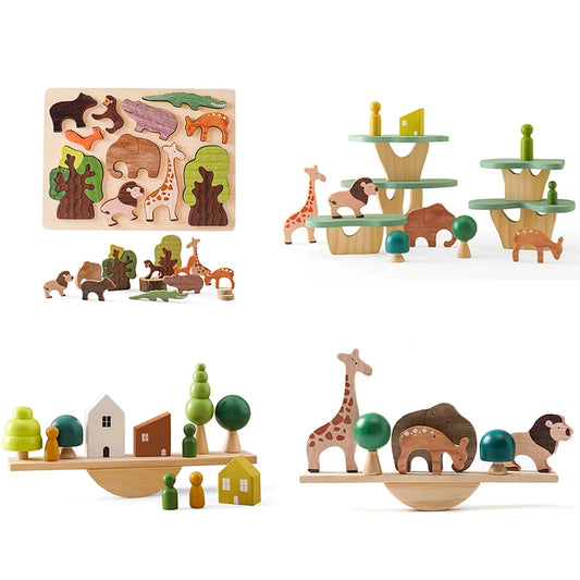 Montessori Forest Building Blocks Toys