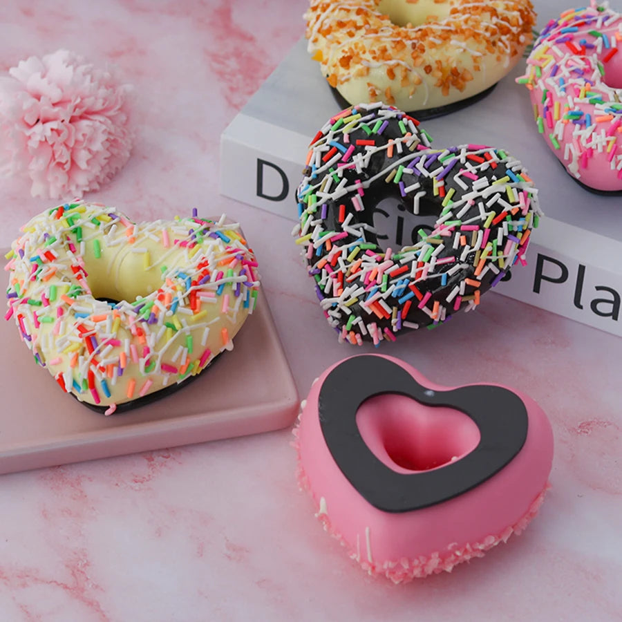 Home Decor, Heart Shaped Donuts, 6pcs