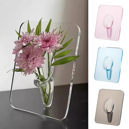 Flower Vase/Flower Frame, transparent, 4 different colours, acrylic 

Size: 20*15cm