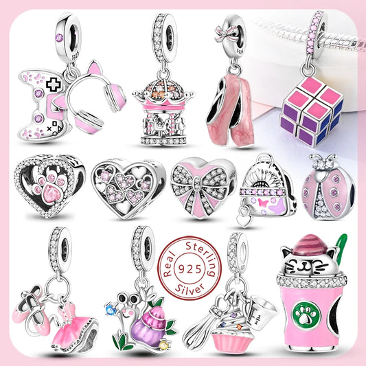 Charms Pink Serie, 925 Sterling Silver