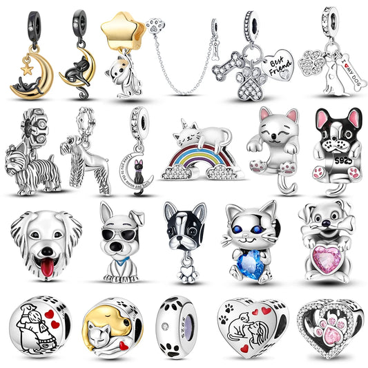 PET Charms 925 Sterling Silver