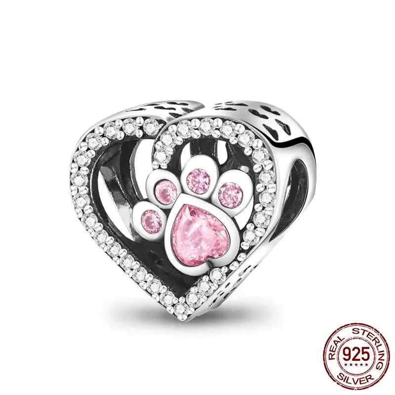 PET Charms 925 Sterling Silver