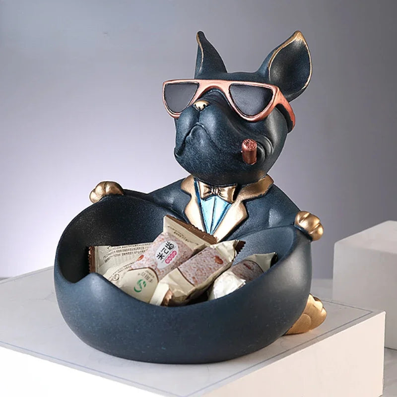 Cool Dog Statue/Bowl