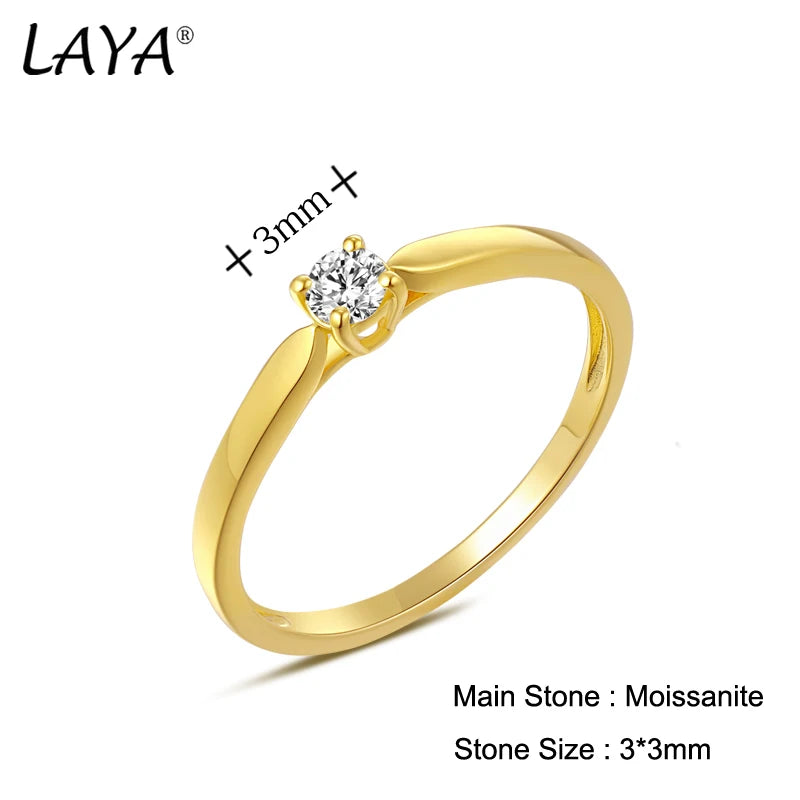 LAYA Ring med 0.1 Carat Moissanite