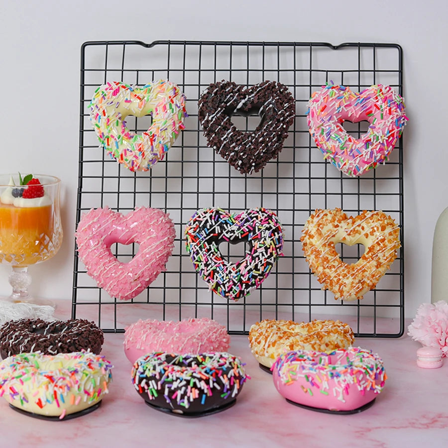 Home Decor, Heart Shaped Donuts, 6pcs