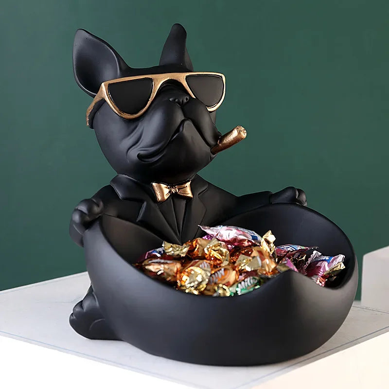 Cool Dog Statue/Bowl