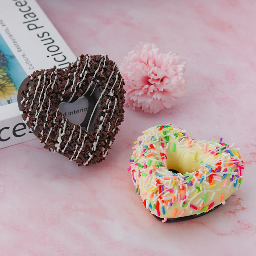 Home Decor, Heart Shaped Donuts, 6pcs