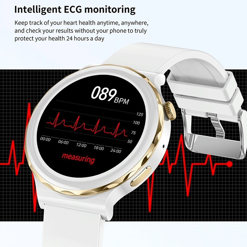 Smart Watch Ip67 Vattentät Ecg+ppg Fitness Tracker Hälsomonitor Bluetooth Samtal Sportklocka