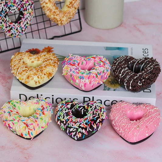 Home Decor, Heart Shaped Donuts, 6pcs